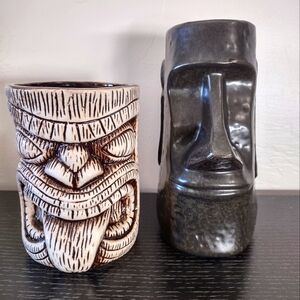 Vintage Ceramic Tiki drink cups x 2 🌴